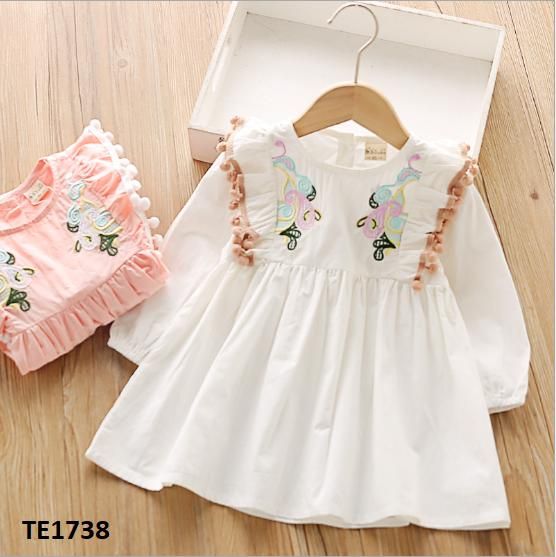 Đầm babydoll tay dài bé gái
