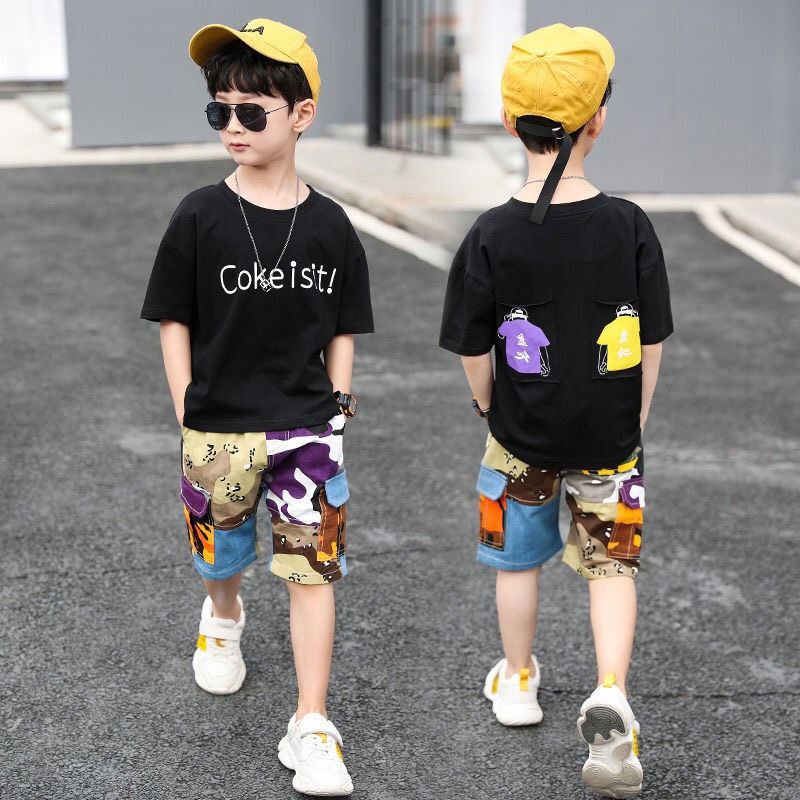 Set áo thun quần kaki nhiều màu bé trai