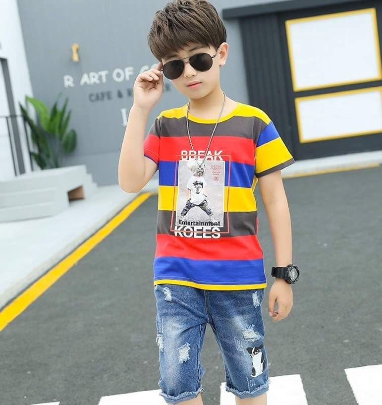 Set jean sọc nhiều màu bé trai