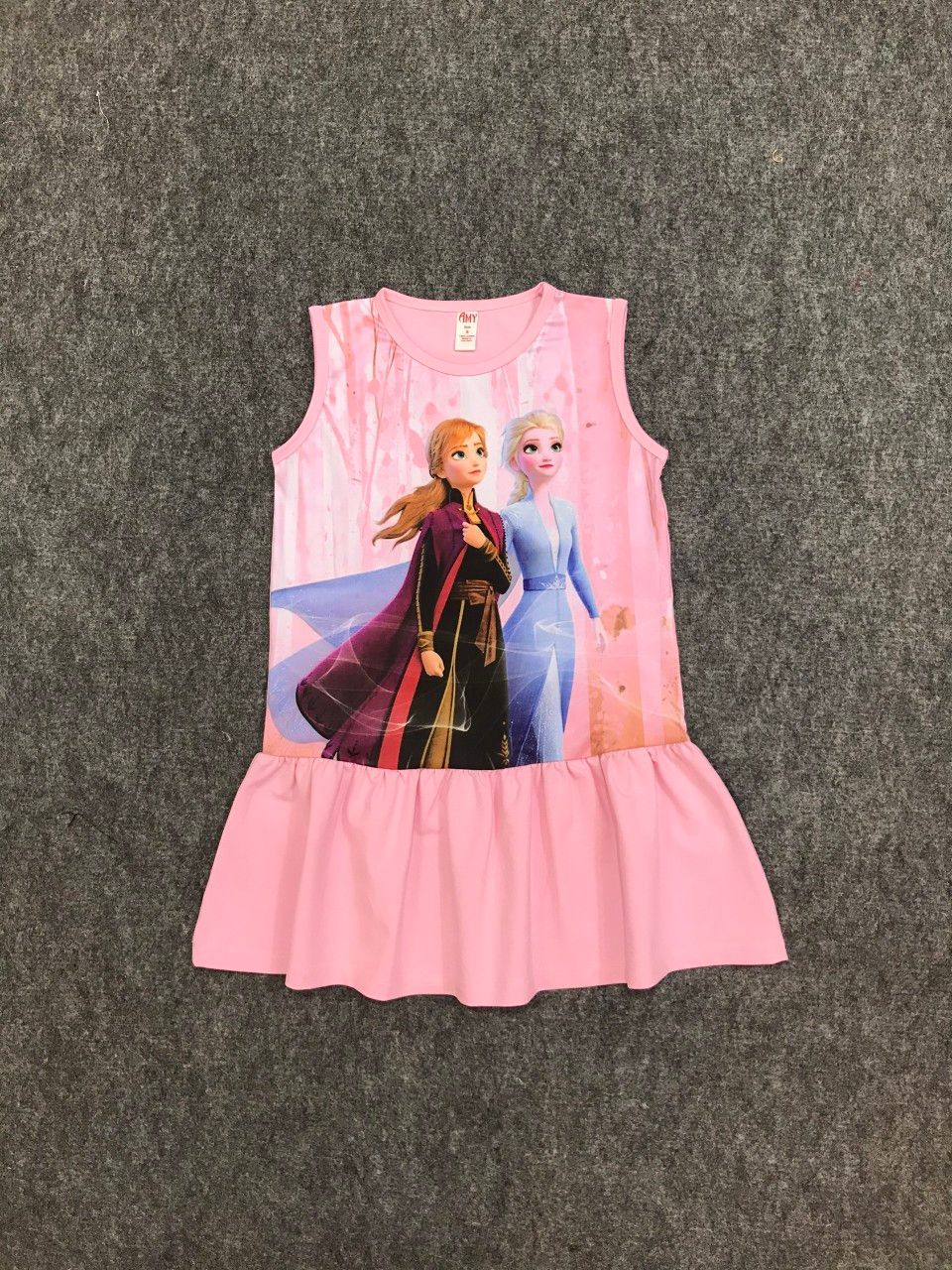 Đầm Elsa thun cotton cho bé gái