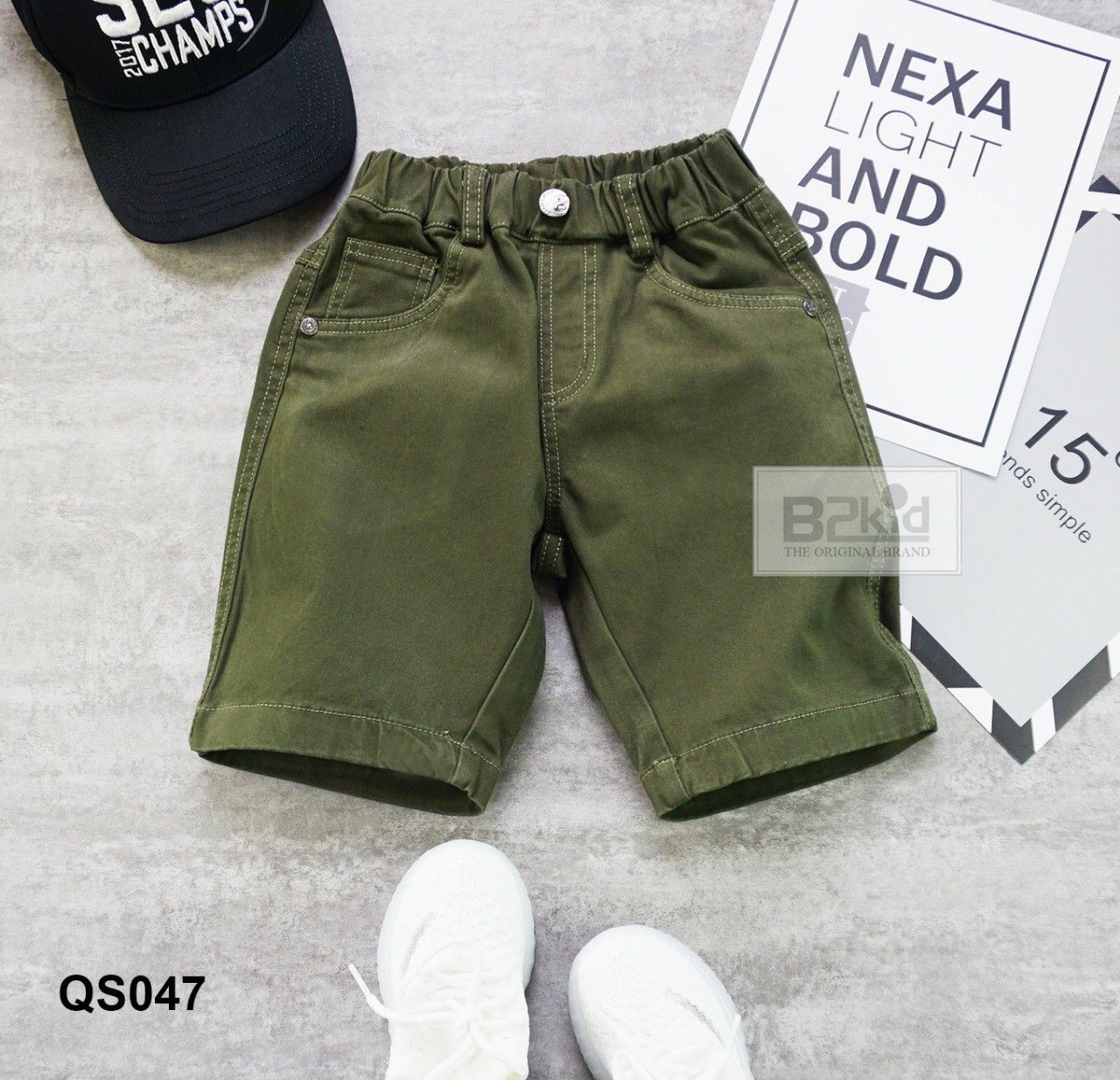Quần kaki lửng co giãn bé trai