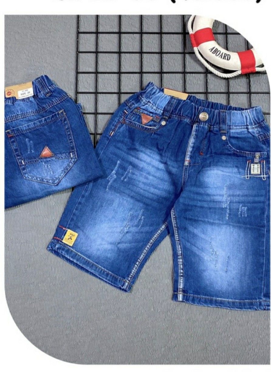 Quần jean lửng co giãn cho bé trai từ 8-14 tuổi