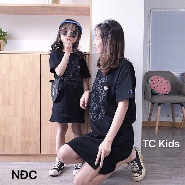 Đầm suông cotton bé gái