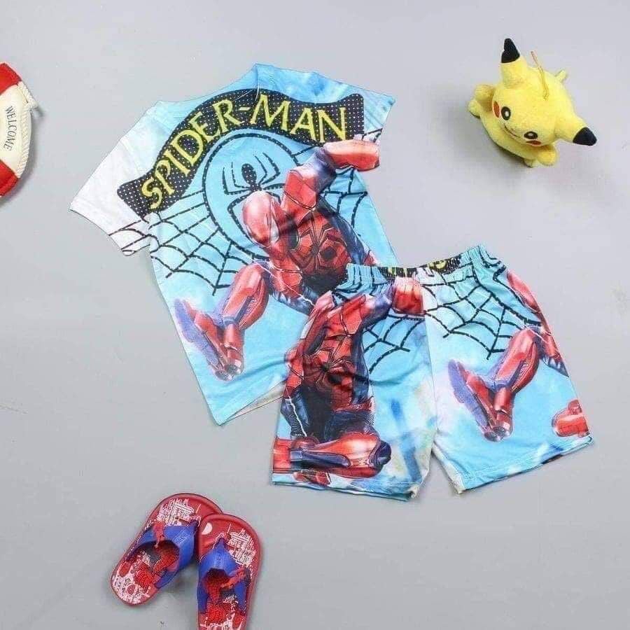 Bộ thun Spiderman bé trai