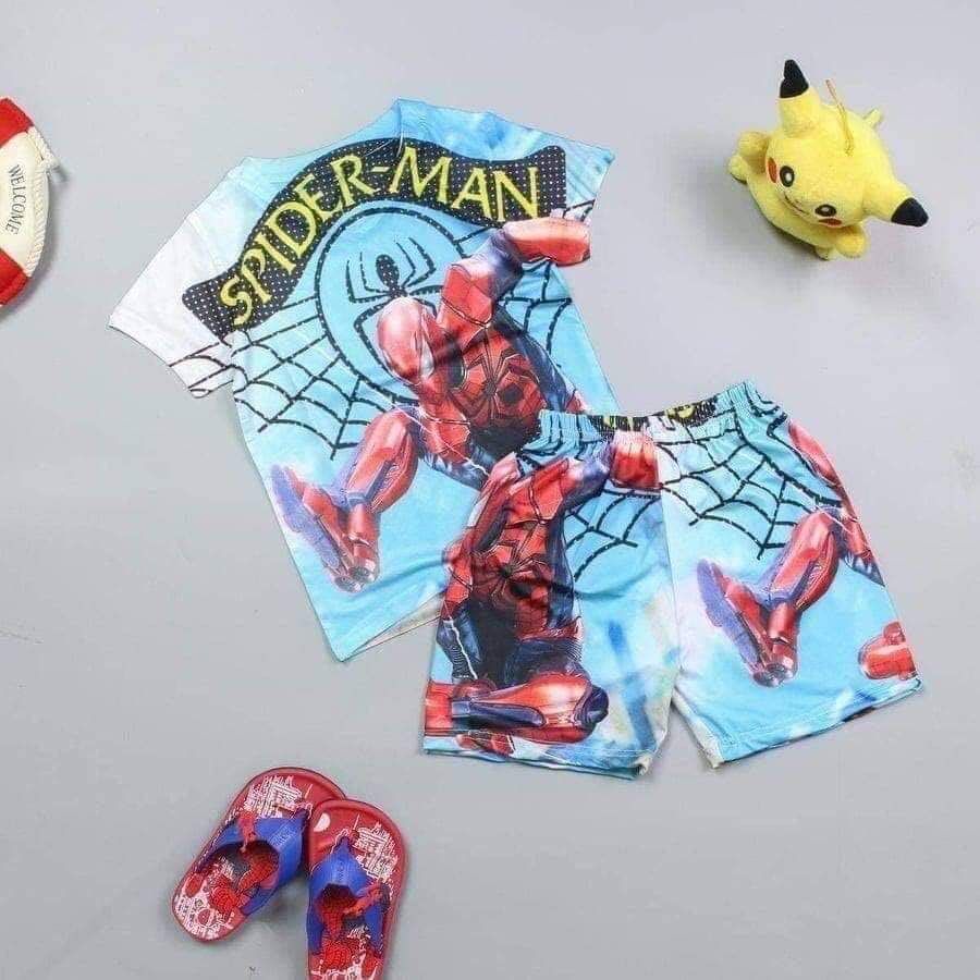 Bộ thun Spiderman bé trai