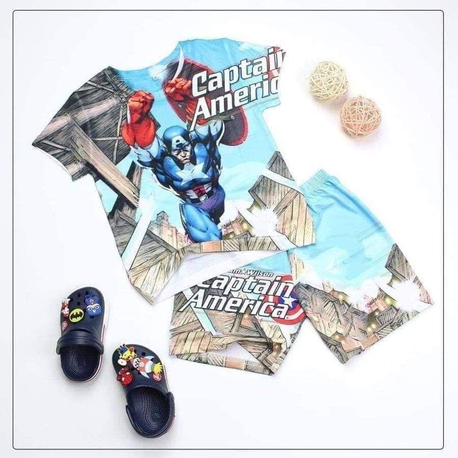 Bộ thun Captain America bé trai