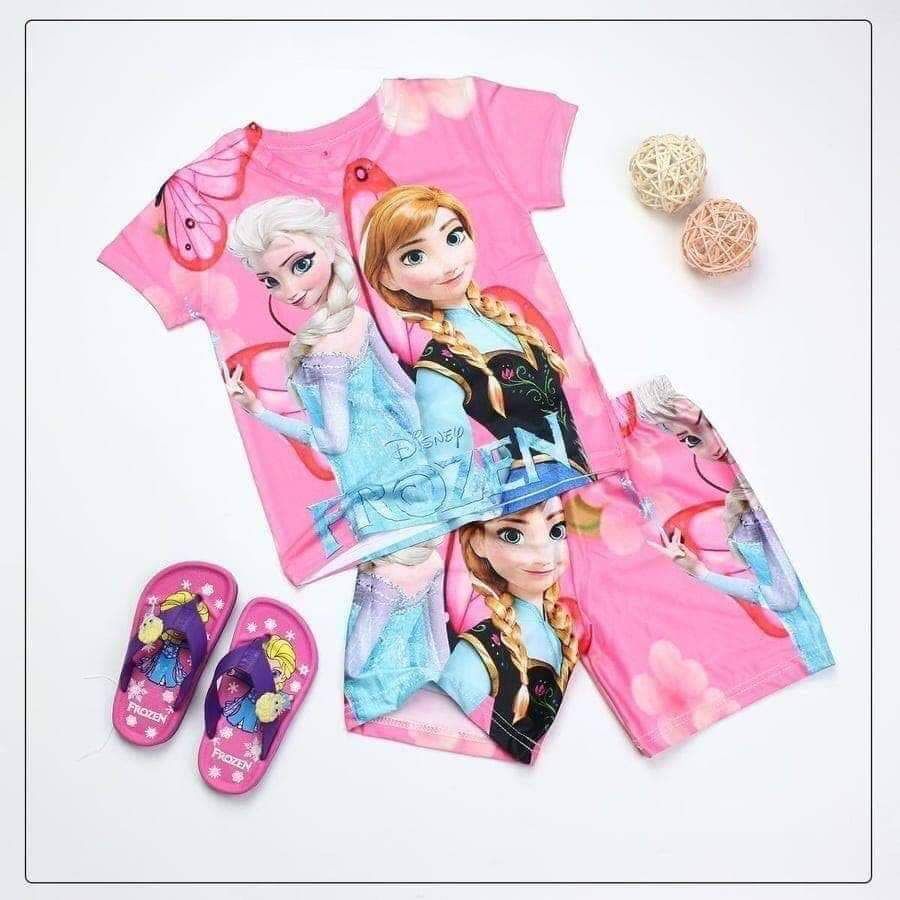 Bộ thun lạnh Elsa bé gái