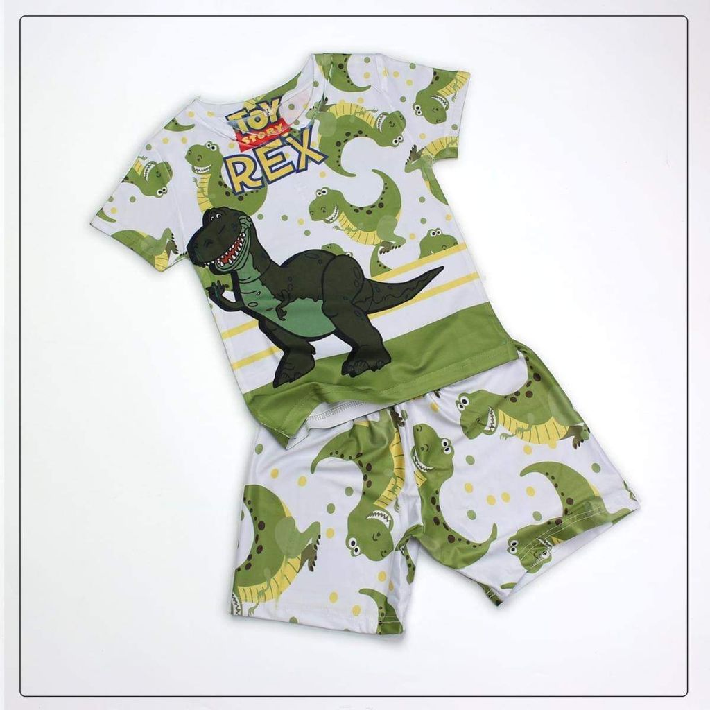 Bộ thun khủng long Rex bé trai