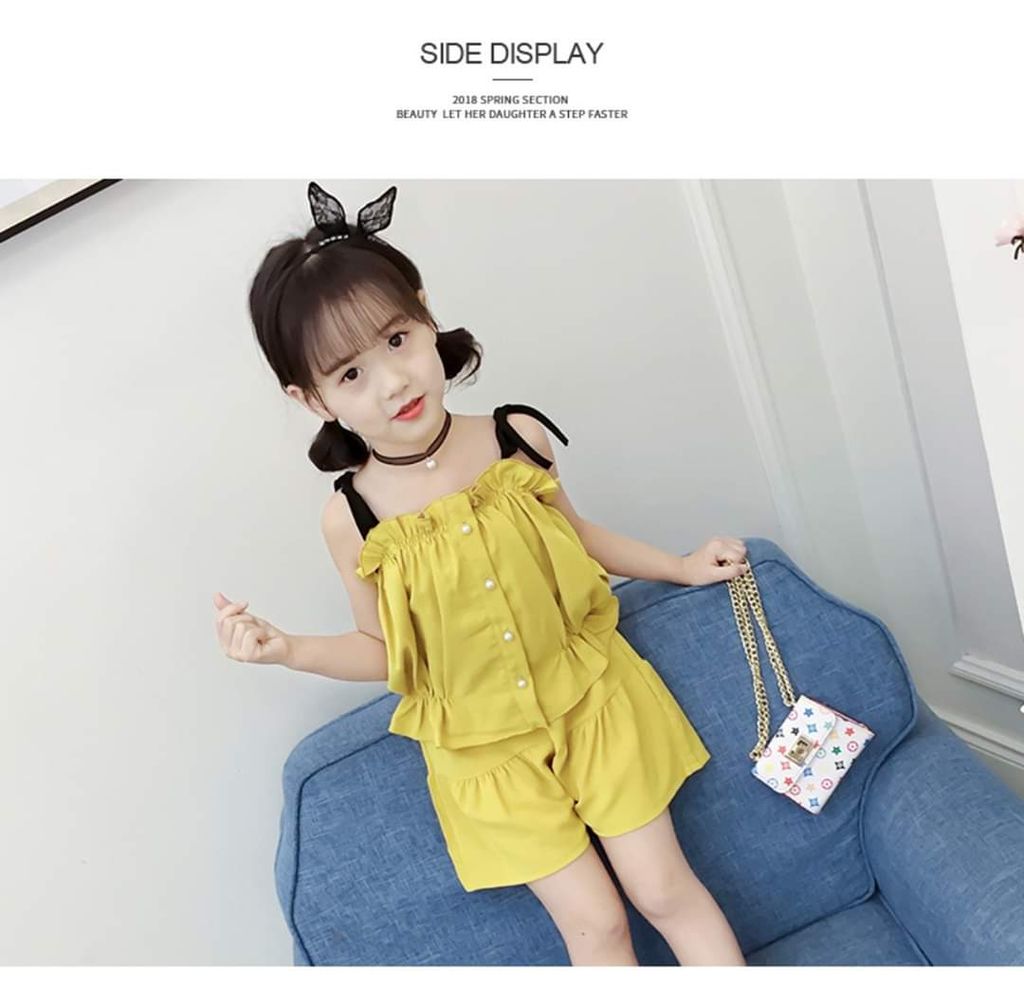 Set bộ 2 dây quần giả váy bé gái