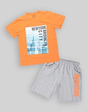 Bộ thun ngắn New York City năng động cho bé trai