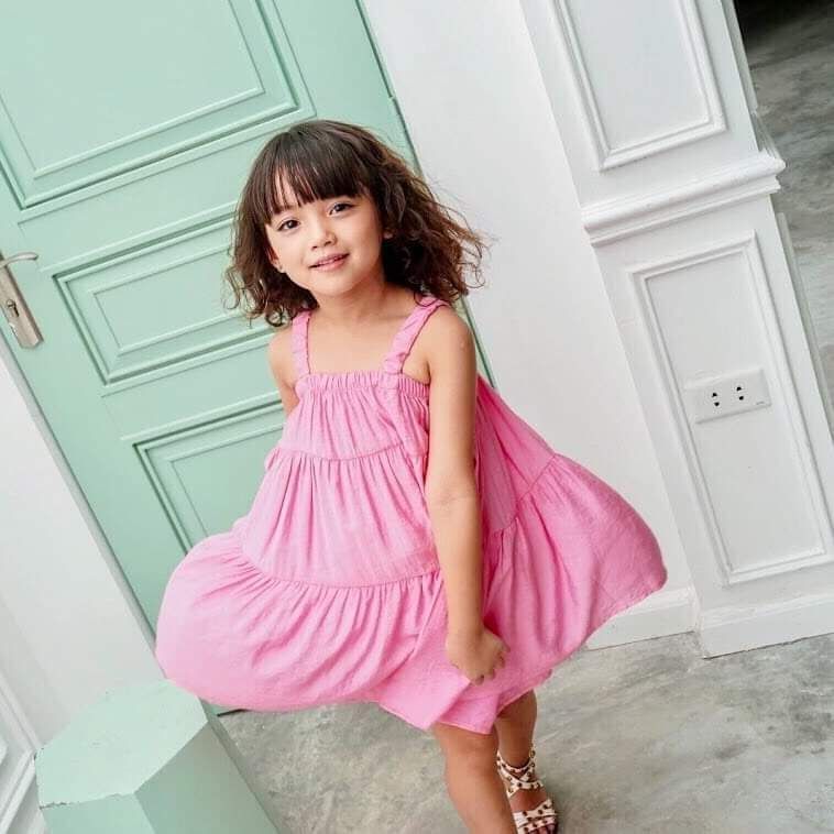 Đầm 2 dây babydoll bé gái