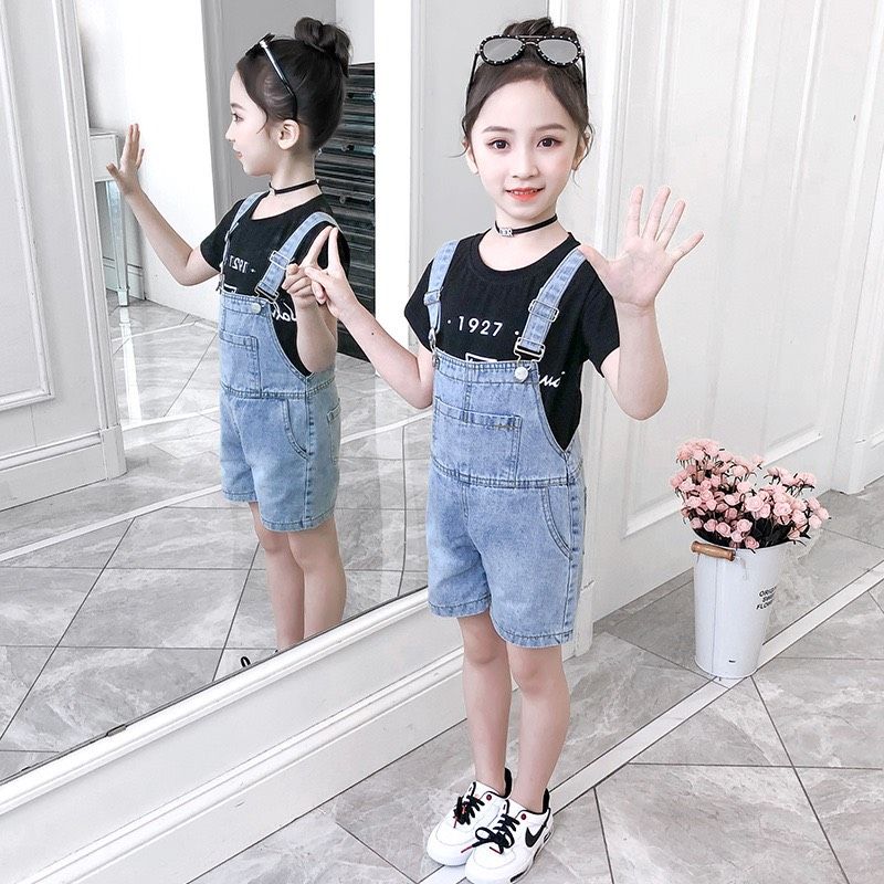 Set yếm jean 1927 bé gái