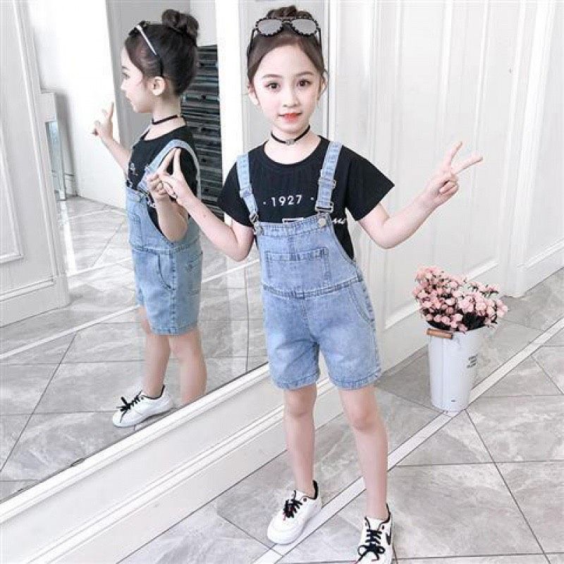 Set yếm jean 1927 bé gái