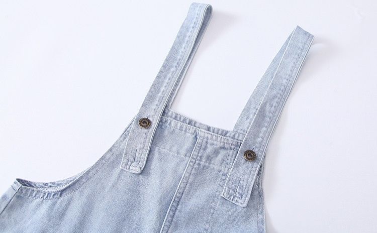 Set yếm jean áo tay dài bé gái