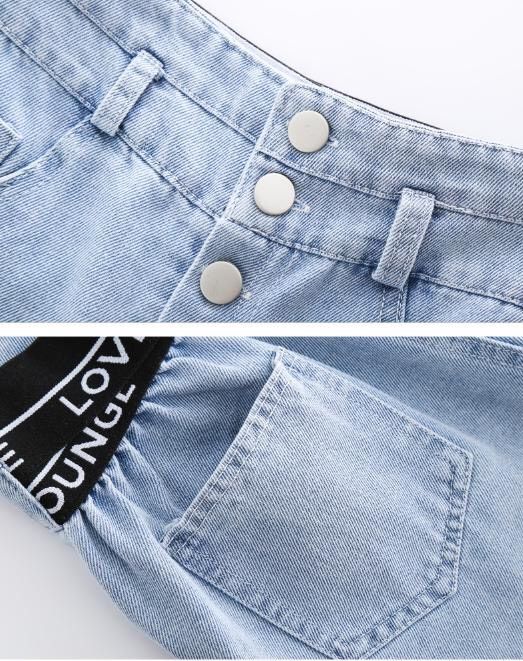 Set áo croptop quần jean cạp cao