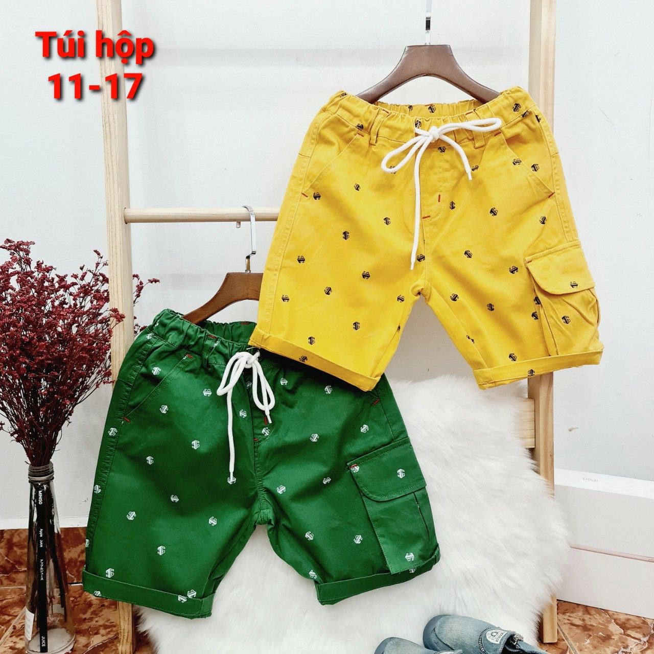 Quần kaki lửng co giãn cho bé trai từ 6-14 tuổi
