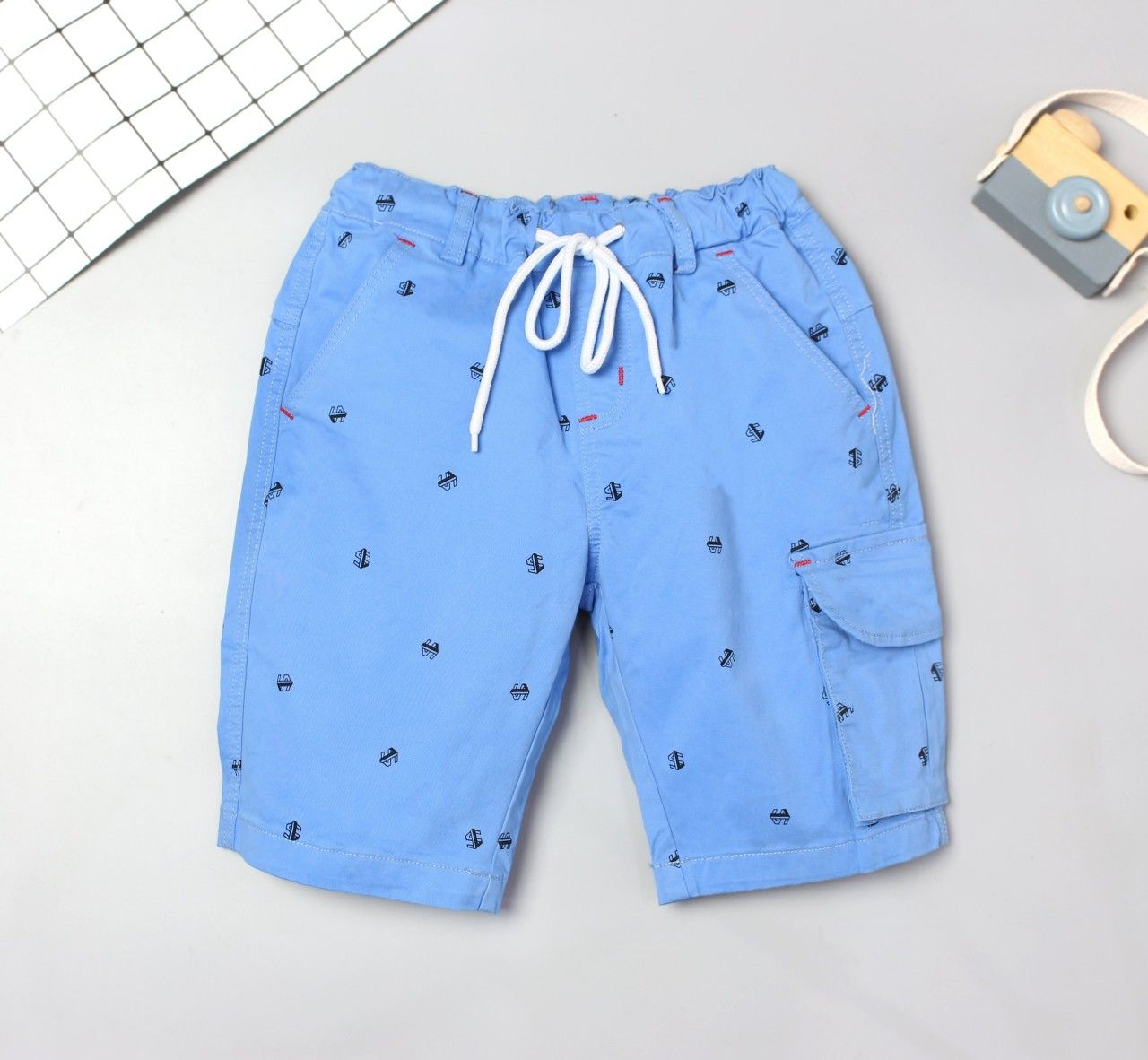 Quần kaki lửng co giãn cho bé trai từ 6-14 tuổi