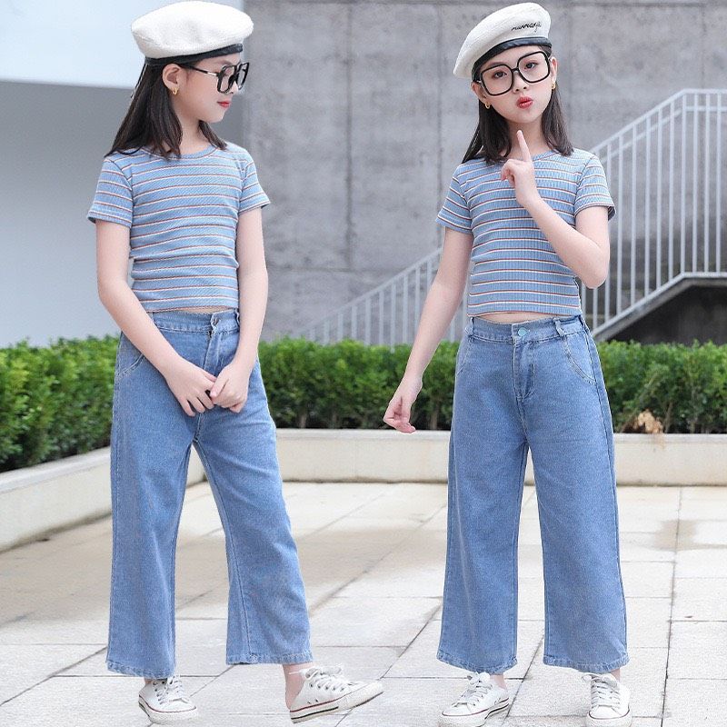 Set quần ống loe bé gái