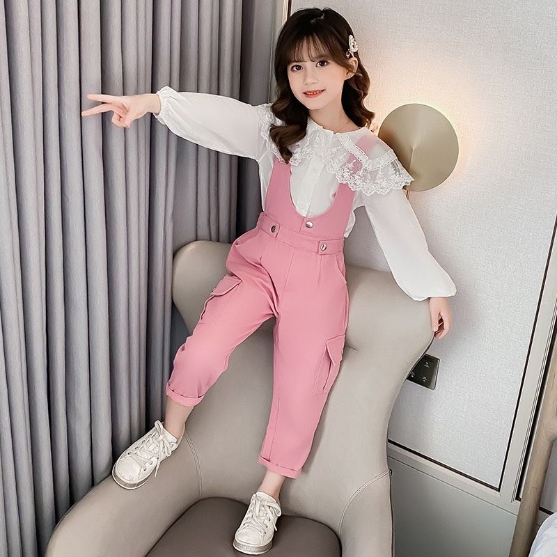 Set yếm hồng áo cổ sen