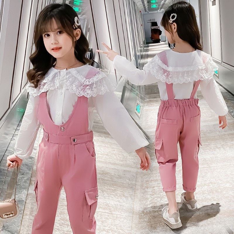 Set yếm hồng áo cổ sen