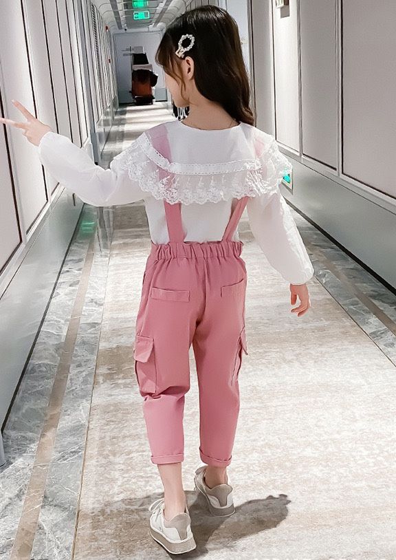 Set yếm hồng áo cổ sen