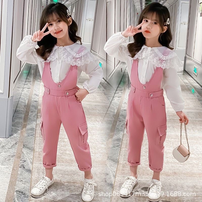 Set yếm hồng áo cổ sen