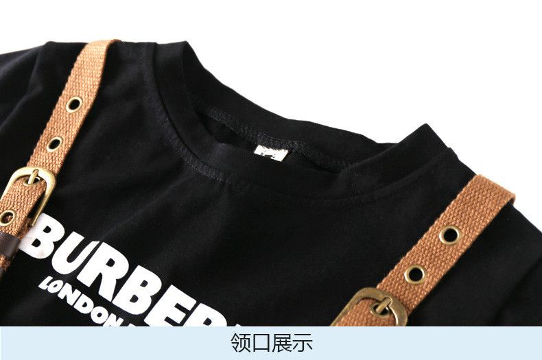 Set yếm váy jean chữ bé gái