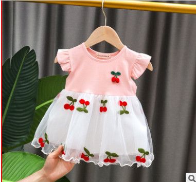Đầm cherry bé gái