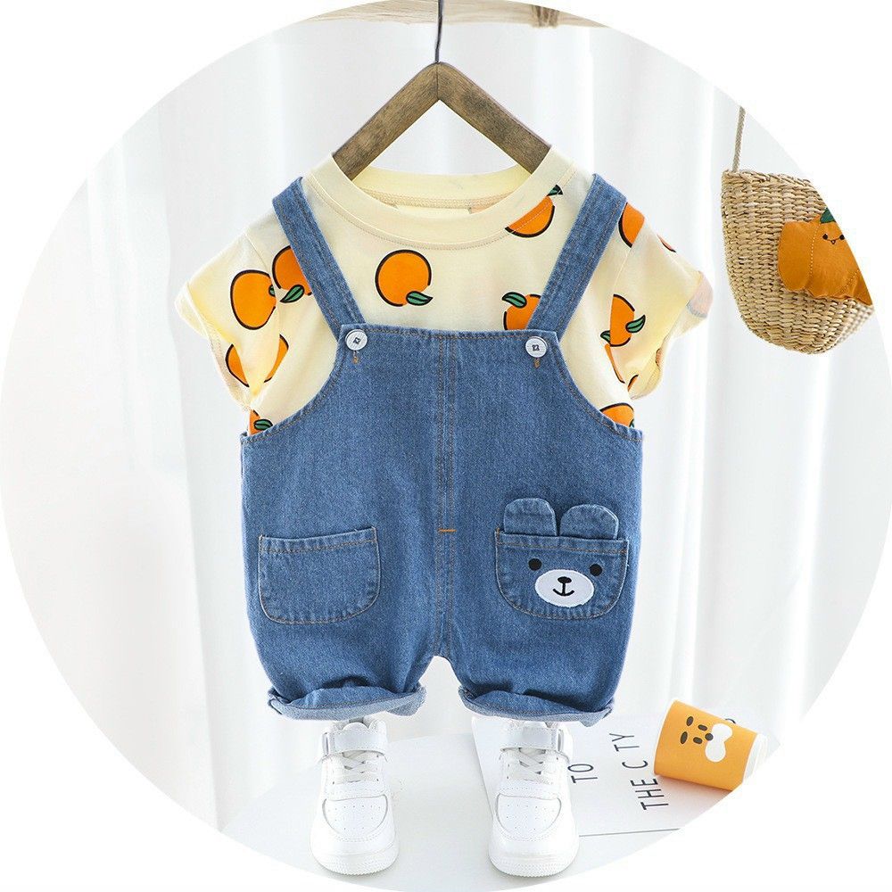 Set yếm gấu bé trai và bé gái
