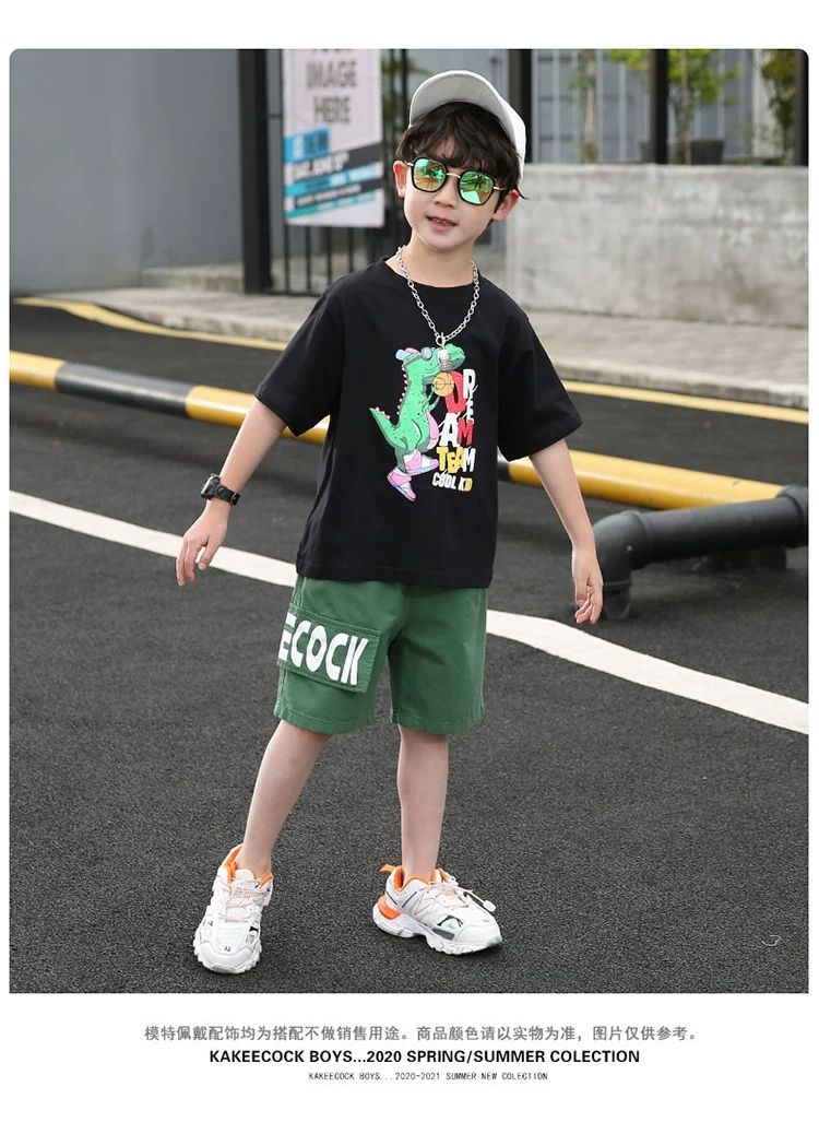 Bộ áo cá sấu quần kaki túi hộp bé trai