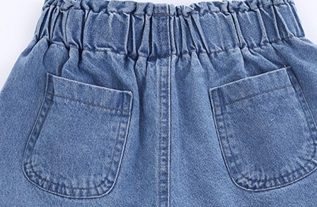Set jean short bé gái