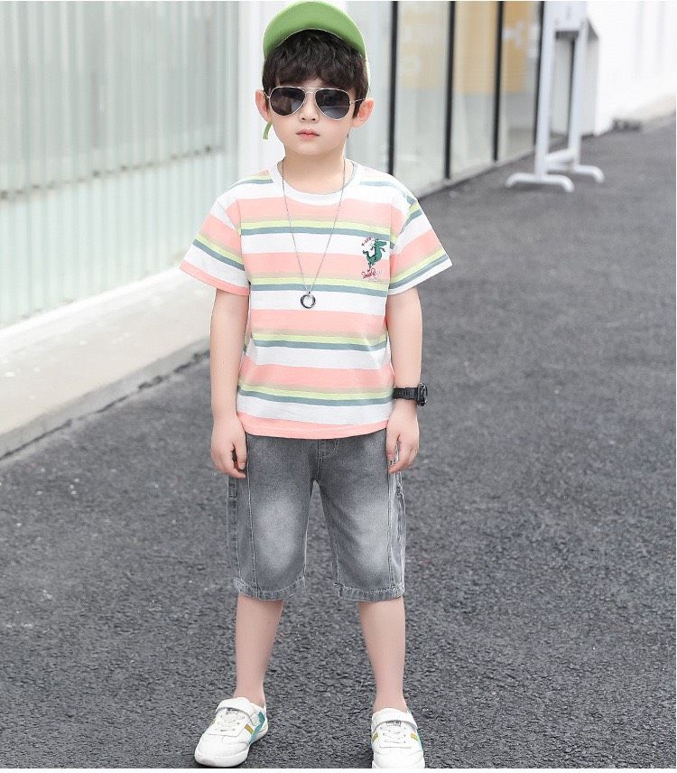 Set jean cá sấu bé trai