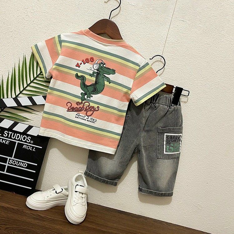 Set jean cá sấu bé trai