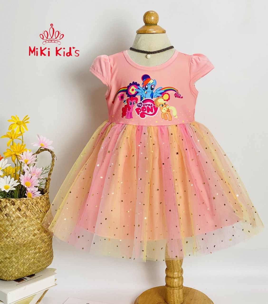 Đầm công chúa Pony cầu vồng