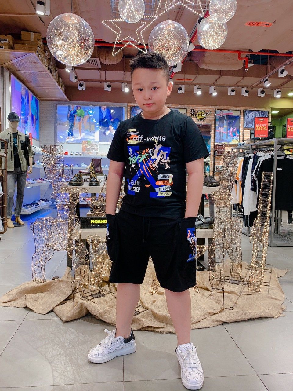 Bộ thun Off White siêu ngầu cho bé trai