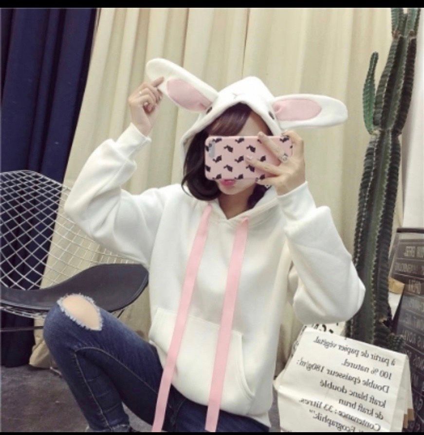 Áo Hoodie tai thỏ bé gái