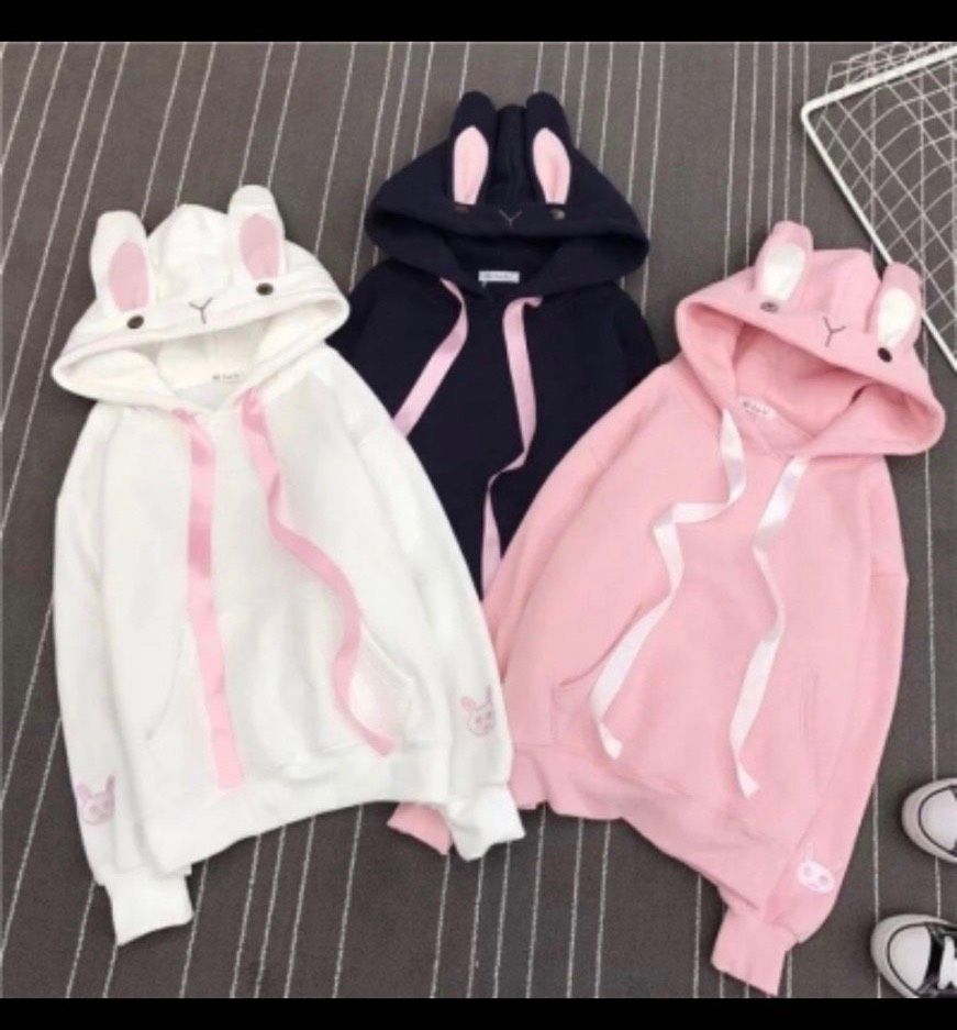 Áo Hoodie tai thỏ bé gái
