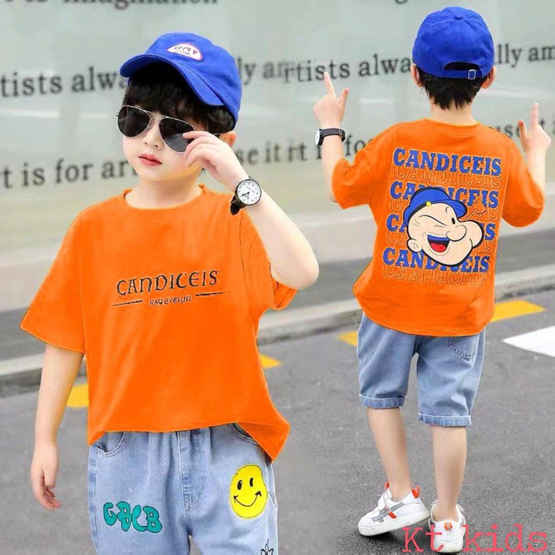 Set jean mặt cười bé trai