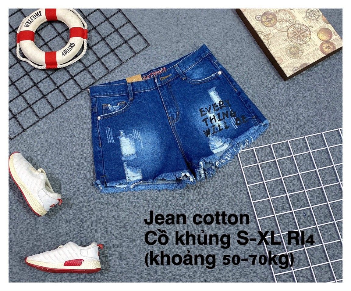 Quần jean short size to cho bé và mẹ