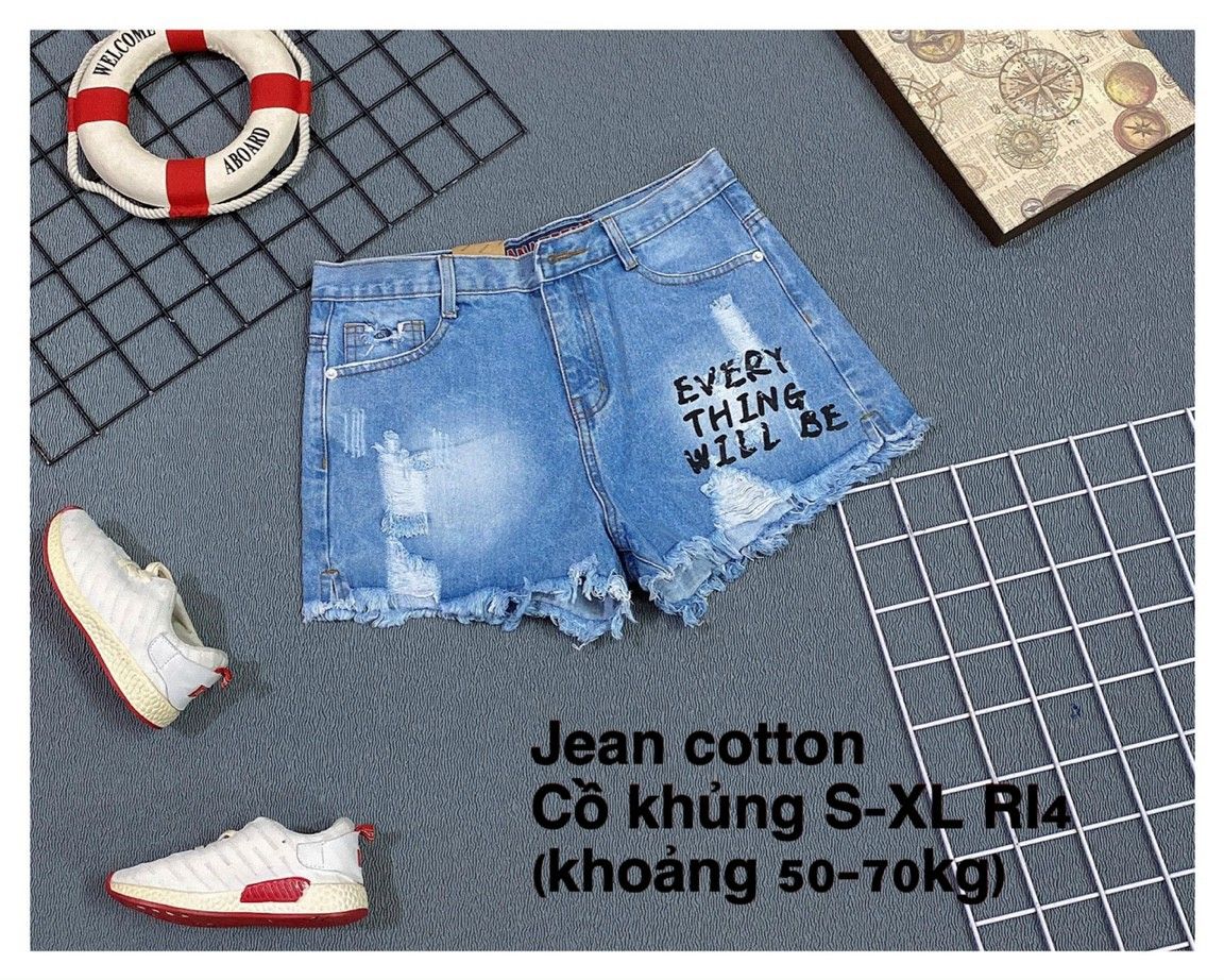 Quần jean short size to cho bé và mẹ