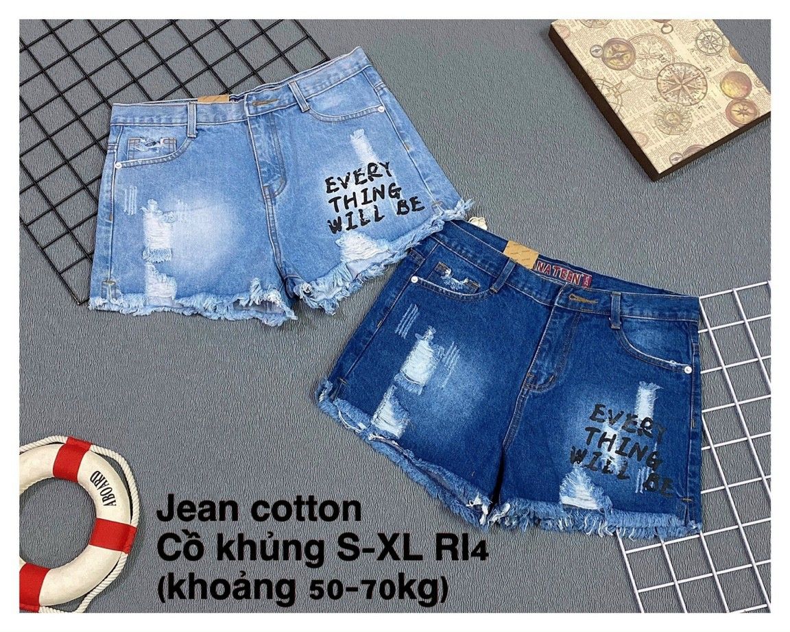 Quần jean short size to cho bé và mẹ