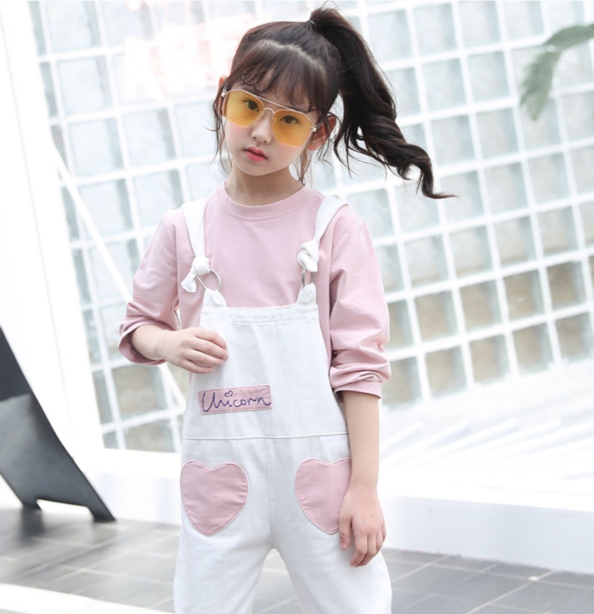 Set yếm trái tim bé gái