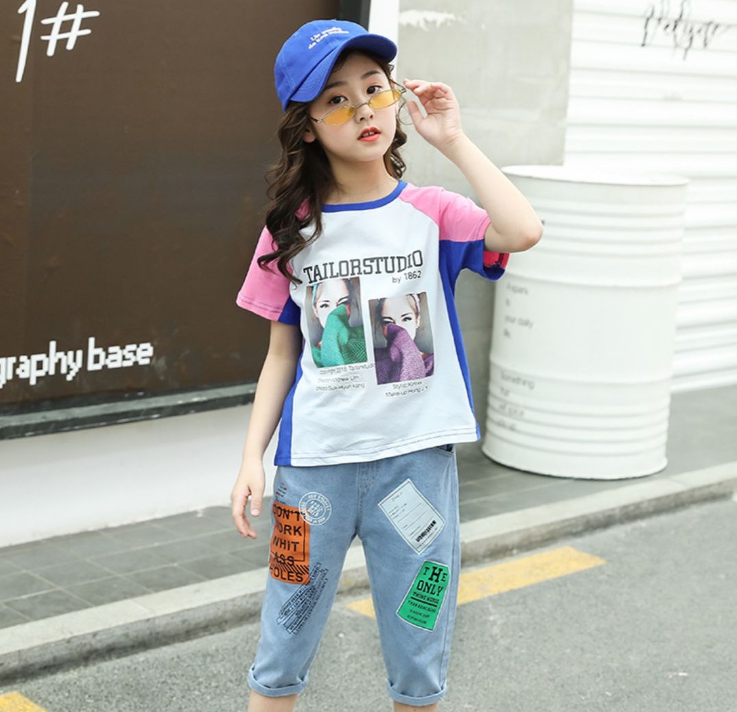 Set jean lửng 2 cô gái