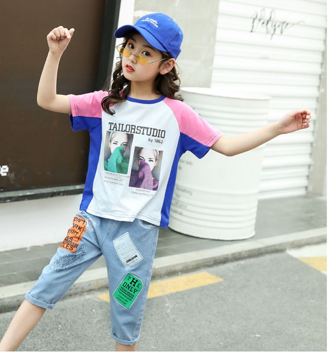 Set jean lửng 2 cô gái