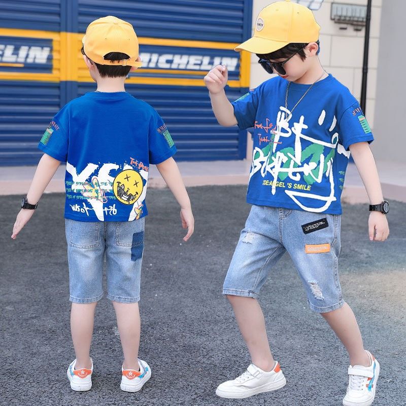Set jean họa tiết bé trai