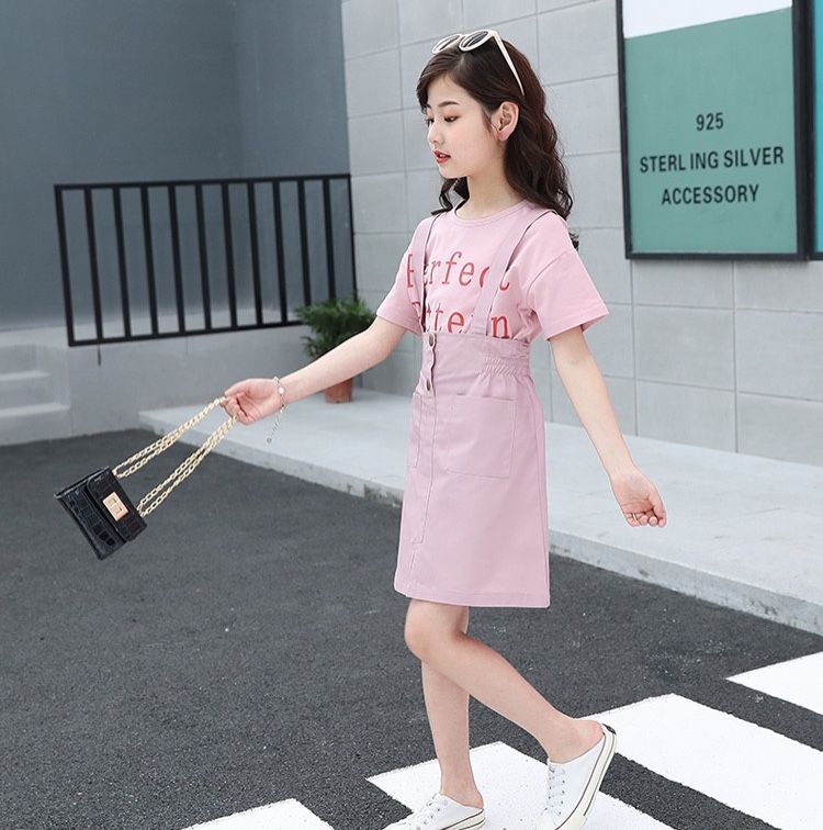 Set yếm kaki hồng
