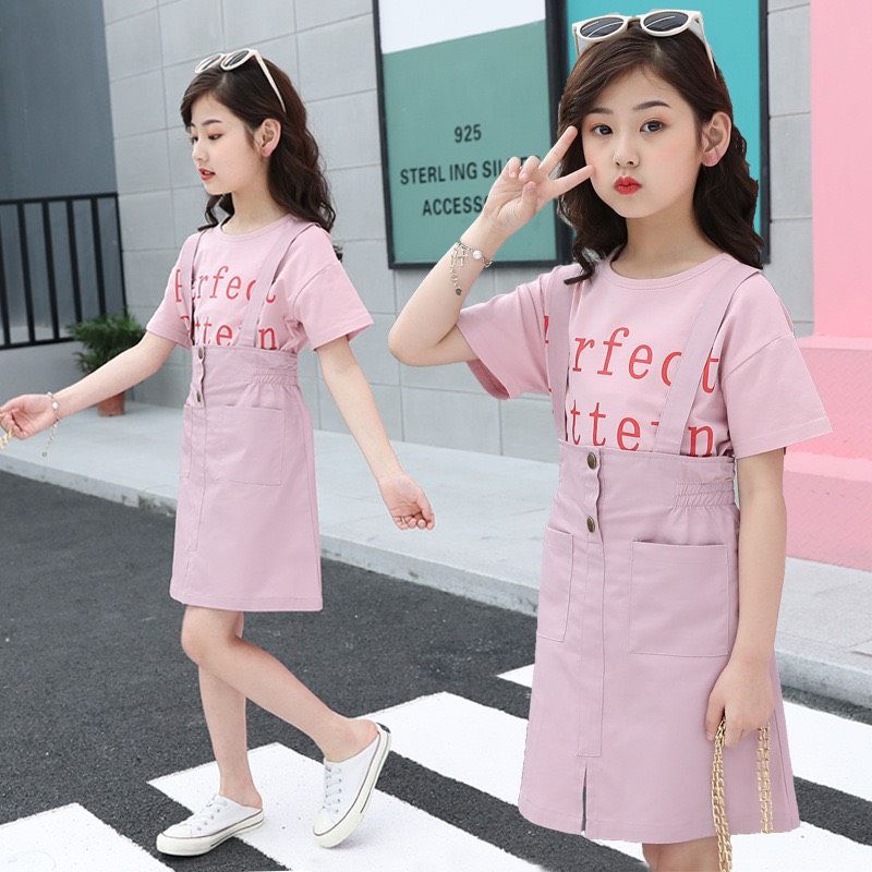 Set yếm kaki hồng