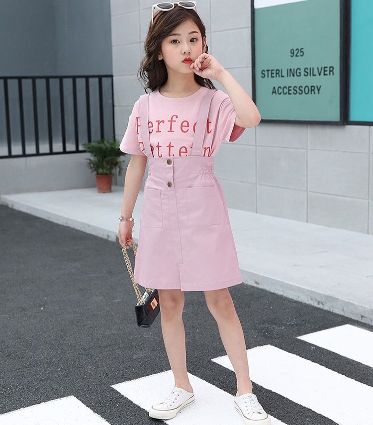 Set yếm kaki hồng