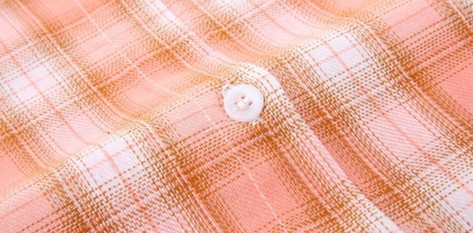 Set yếm jean sơ mi sọc cam