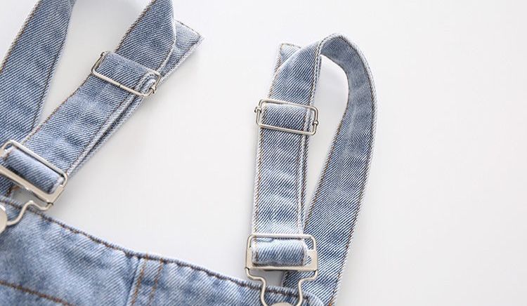 Set yếm jean quần dài hoa cúc